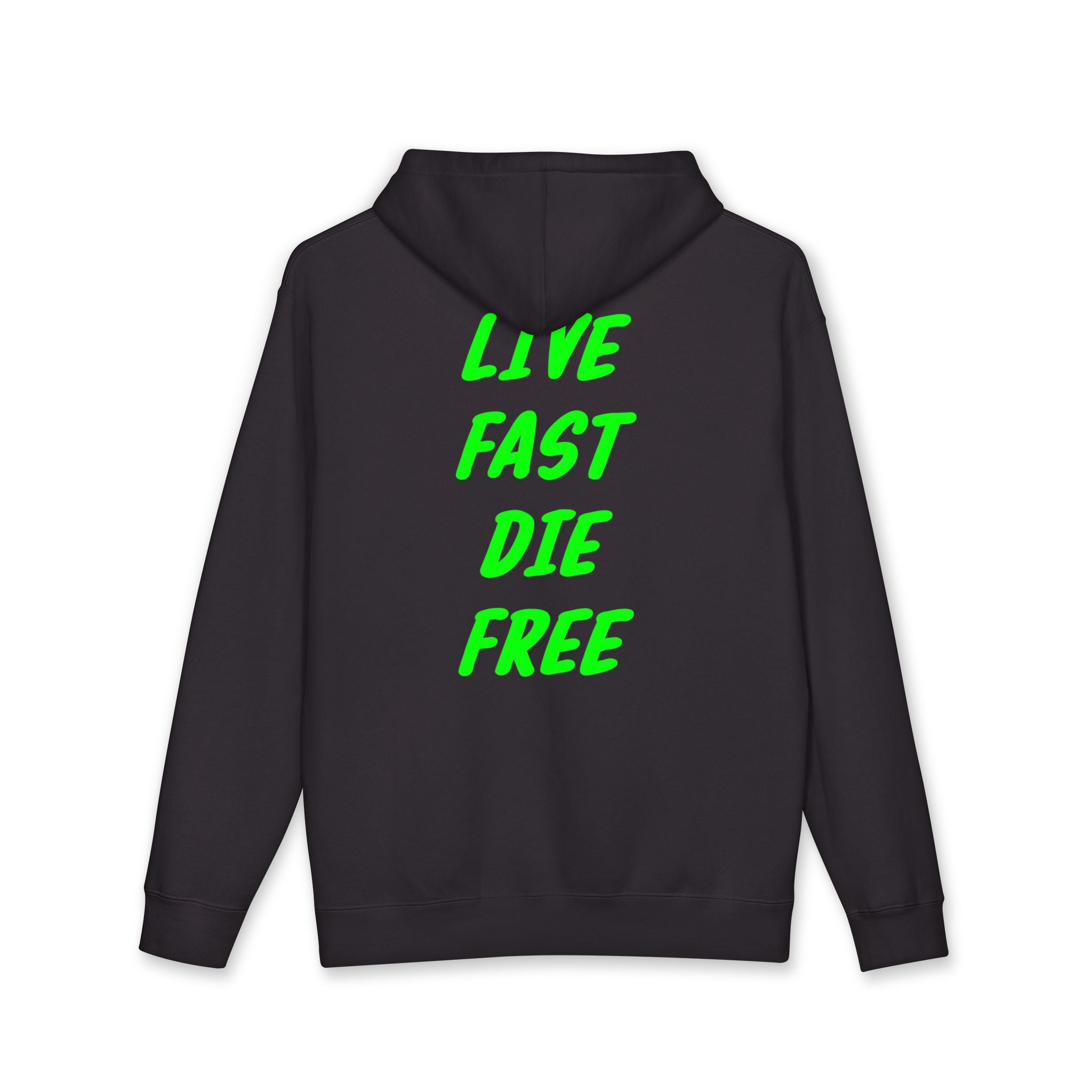 Live fast die free heavyweight hoodie